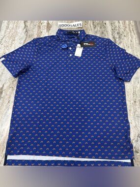 RLX Ralph Lauren Performance Golf Blue Polo Shirt Men's Sz Large NWT $98

New